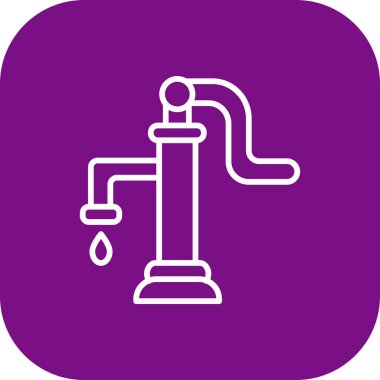 Musluk su damla satırı simgesi.