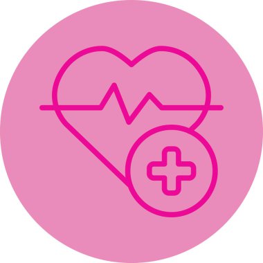 Kalp ikonu vektör illüstrasyonu