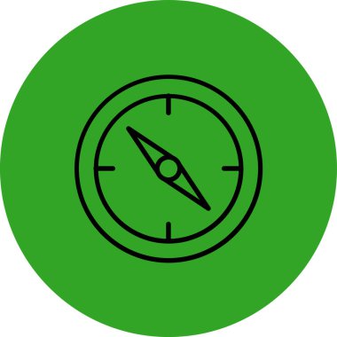 Pusula. Web simgesi basit illüstrasyon