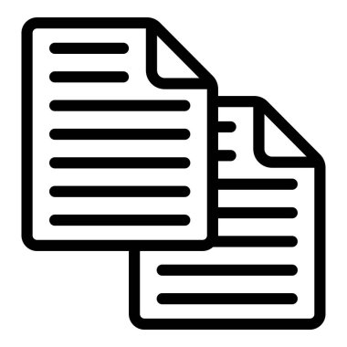 dosya belgesi ana hatları vektörü. belge belgesi. belge belgesi