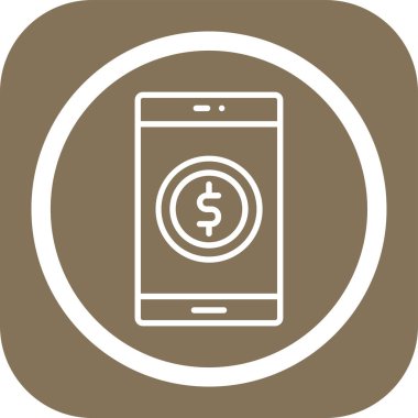 mobil bankacılık simgesi, vektör illüstrasyonu