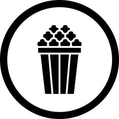 Patlamış mısır. Web simgesi basit illüstrasyon