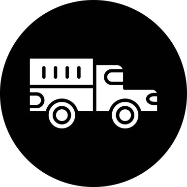 Kamyon simgesinin vektör illüstrasyonu