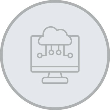 Bulut hesaplama izole edilmiş vektör simgesi kolayca düzenleyebilir ya da değiştirebilir