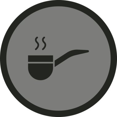 Kahve. Web simgesi basit illüstrasyon