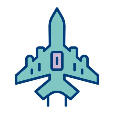 Askeri savaş jeti ikonu