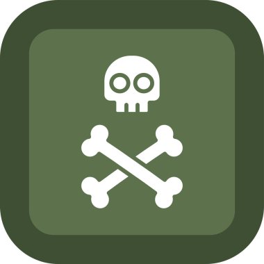 kafatası simgesi, vektör illüstrasyonu