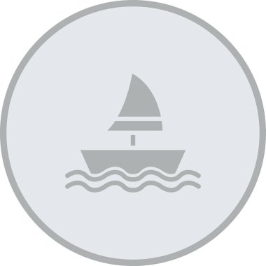 Kişisel ve ticari kullanım için tekne vektör simgesi simgesi vektör çizimi..