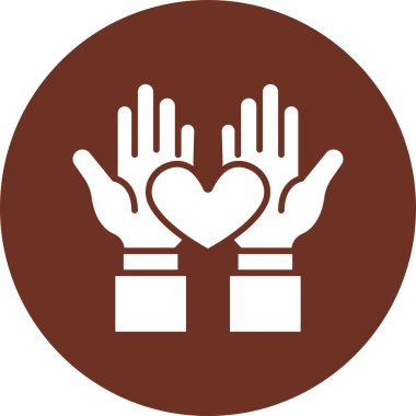 Bağış düz vektör simgesi