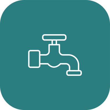 Soyut arka grupta musluk simgesi izole edildi