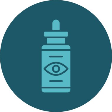 Benzersiz göz şişesi vektör simgesi