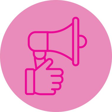 Megafon ikonu vektör illüstrasyonu