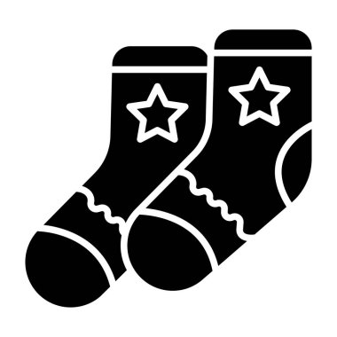 Yılbaşı çorap ikonu, basit stil
