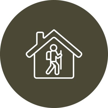 Modern yapı simgesinin vektör illüstrasyonu