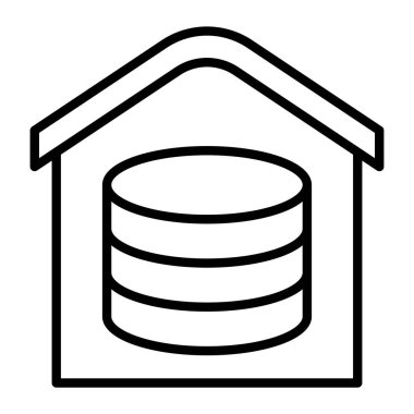 Veri Depolama simgesi, vektör illüstrasyonu