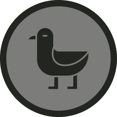 kuş simgesi vektör illüstrasyonu