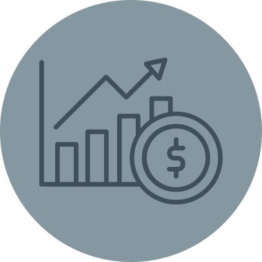 İş ve finans simgesinin vektör illüstrasyonu