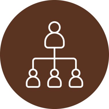 İnsanlar ikonu. Kabartma biçimi düz semboller, yuvarlak açılar, kahverengi renk, beyaz arkaplan.