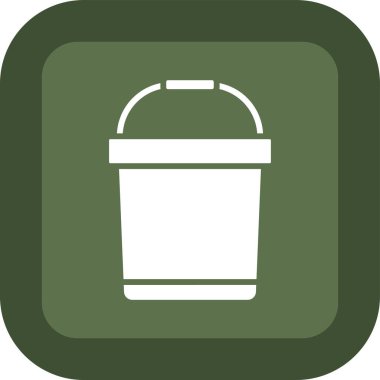 Çöp kutusu simgesi, düz tasarım biçimi.