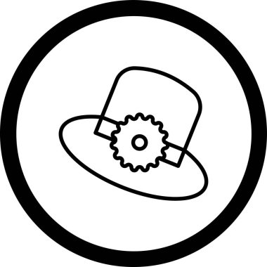 Şapka. Web simgesi basit illüstrasyon