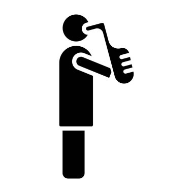 Megafon siluet simgesine sahip insan