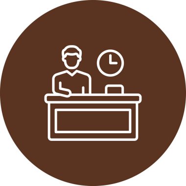 Ofis ve iş simgesinin vektör illüstrasyonu.