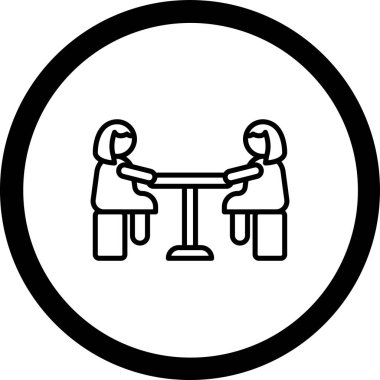 Toplantı. Web simgesi basit illüstrasyon