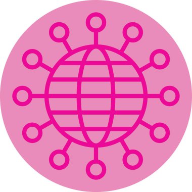 Küre. Web simgesi basit illüstrasyon