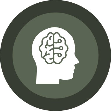 Beyin. Web simgesi basit illüstrasyon