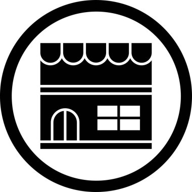 Dükkan. Web simgesi basit illüstrasyon