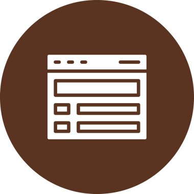 tarayıcı simgesi vektör illüstrasyonu