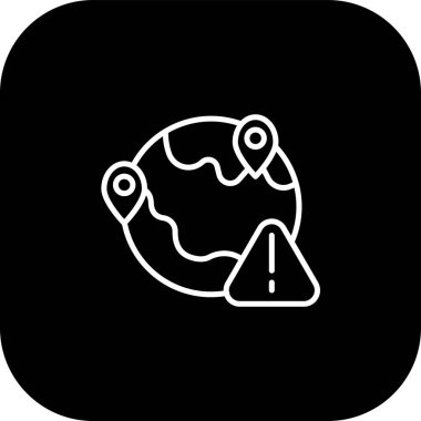 harita simgesi soyut arkaplanda izole edildi