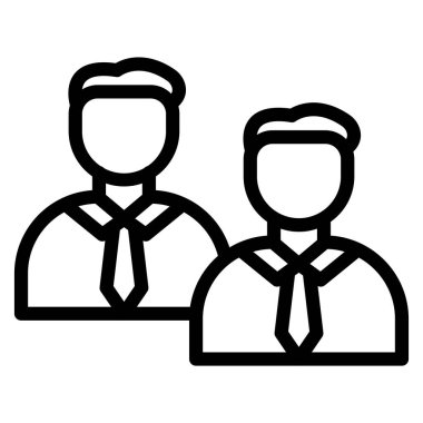 İş toplantısı simgesi, anahat stili