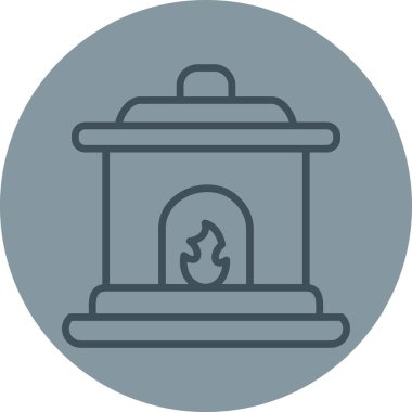 Yangın. Web simgesi basit illüstrasyon