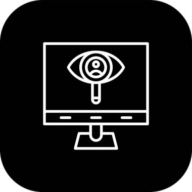 bilgisayar izleme simgesi, basit vektör illüstrasyon tasarımı
