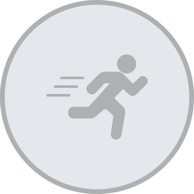 çalışan kişi çalıştırıcı simgesi katı biçiminde