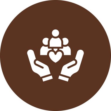 Kalp ikonu vektör illüstrasyonu