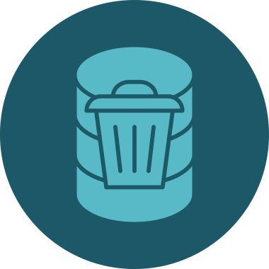 Çöp kutusu. Web simgesi basit illüstrasyon