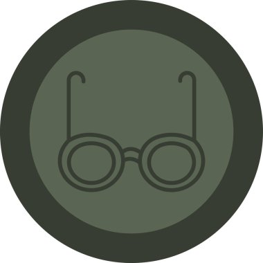 Gözlük. Web simgesi basit illüstrasyon