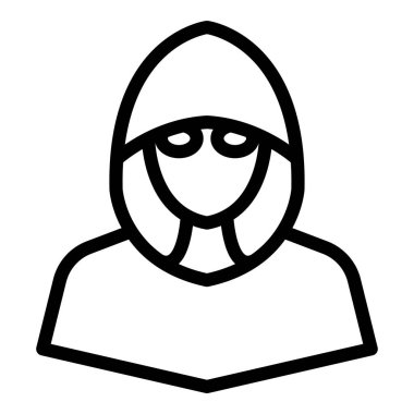 Maske simgesi takan Avatar Adam, satır biçimi