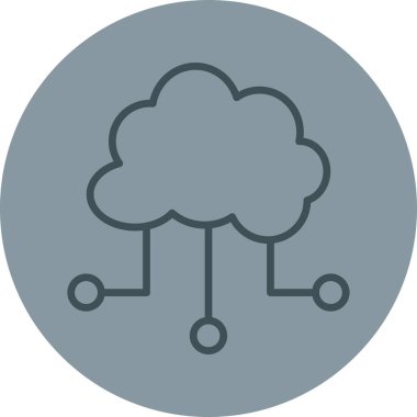 Moda biçimi izole edilmiş arkaplanda bulut hesaplama simgesi