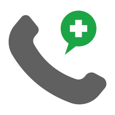 acil arama düz simgesi