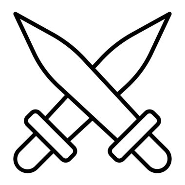 Bıçak simgesi, vektör illüstrasyonu