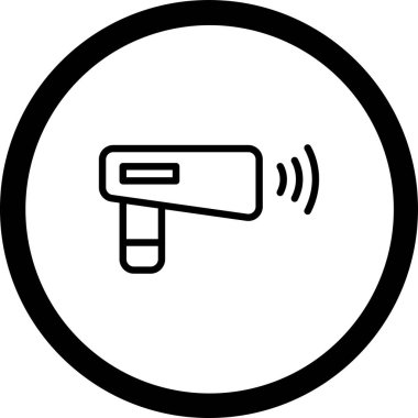 CCTV kamera simgesi vektör illüstrasyonu