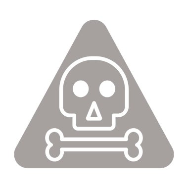 kafatası vektör düz simgesi