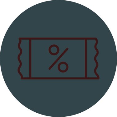 İndirim simgesi vektör illüstrasyonu