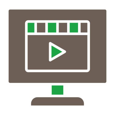 Video oynatıcı. Basit ağ simgesi