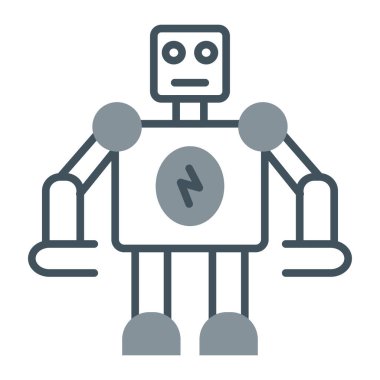 Robot robot simgesi, vektör illüstrasyonu