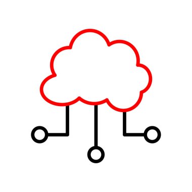 ağ bulut teknolojisi izole vektör tasarımı