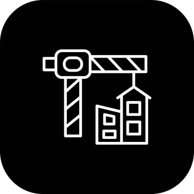 İnşa Vektörü Kabartma Simgesi Tasarımı